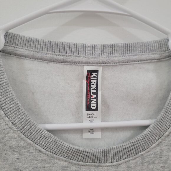 Kirkland Signature Mens Crewneck Sweatshirt Size Large Gray Logo - Picture 4 of 7